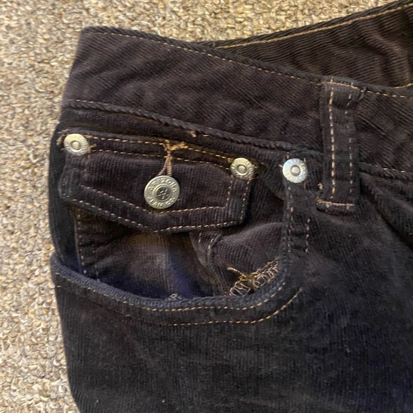 Y2K corduroy bell bottom low rise jeans size 5 - Picture 4 of 6